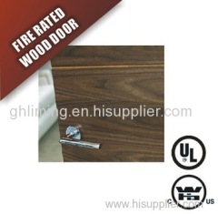 UL WH intertek 20 45 90mins certifiate wood fire door veneer HPL melamin