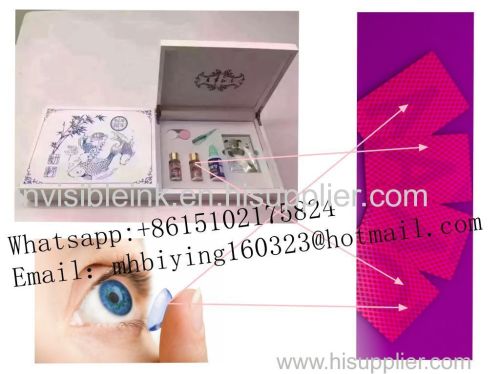 UV contact lenses for poker game cheat