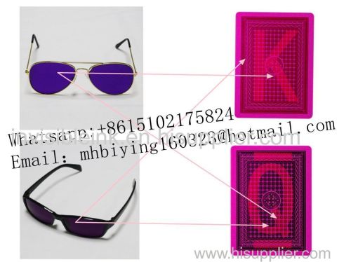 2018 Newest UV perspective sunglasses for gambling cheat/luminous marked playing cards/uv ink/magic poker cards/casino