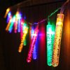 Snowflake String Lights black Wire 4.8m 20 LEDs Fairy Lights for Indoor Outdoor Christmas Wedding