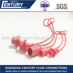 Hydraulic Quick Coupling Rubber Plastic Red Dust Cap