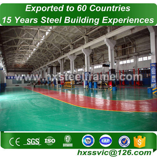 painting structural steel formed steel building erection with ISO