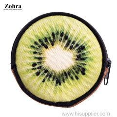 Zohra Creative Printing Round Multi Function Coin Wallet