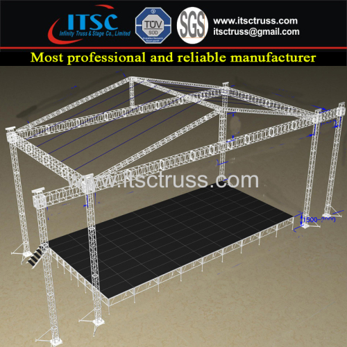 Aluminum Trussing Gable Roofing Trussing 6 Towers Structure