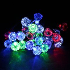 Solar Powered 20 LED Outdoor Garden Yard Party Fairy Diamond String Lamp Lights For Christmas Wedding Bedroom Decoration
