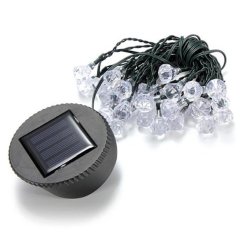 Solar Powered 20 LED Outdoor Garden Yard Party Fairy Diamond String Lamp Lights For Christmas Wedding Bedroom Decoration