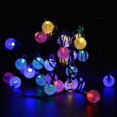 Bubble shape 20LED Outdoor String Light Solar Starry Christmas Party multicolor led fairy Lights