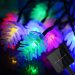 multicolor Pinecone Led String Waterproof 20ft 20LED Solar Fairy Starry Lights for Xmas Diwali Holiday Festival