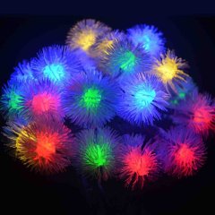 Color Changing 20LED 4.8M/16ft Chuzzle Ball Solar Chestnut String Lgihts Wedding/Gardens/Party Decoration