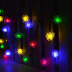 Color Changing 20LED 4.8M/16ft Chuzzle Ball Solar Chestnut String Lgihts Wedding/Gardens/Party Decoration