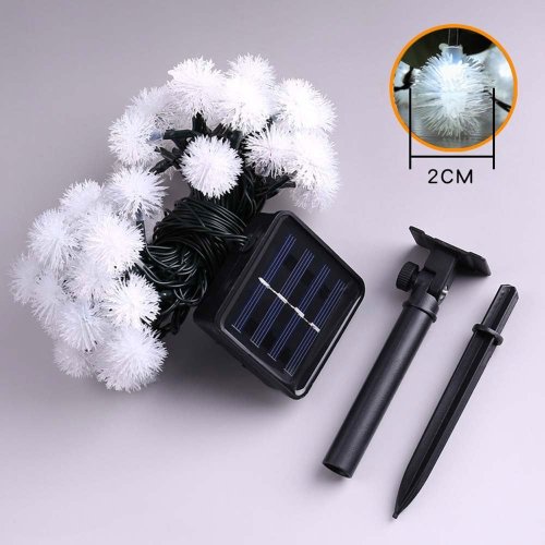Cool-White WaterProof 20LED 4.8M/16ft Chuzzle Chestnut Ball Solar String Lgihts Wedding/Gardens/Party Decoration