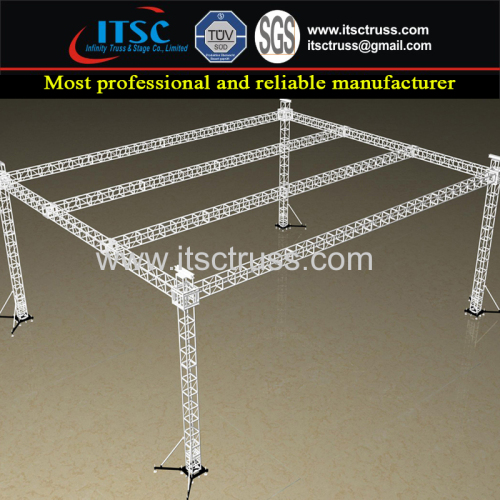 16x12x8m Plat Roofing Trussing System with 4 Towers