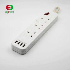t Surge Protector Power strip 3AC Outlets Electrical Power Socket 4USB Smart Power Charging Extension Socket