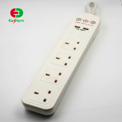 Extension Socket 2 USB port 4 outlet Power Strip with overload protection