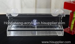 acrylic window bird feeder with removable trays factory wholesale