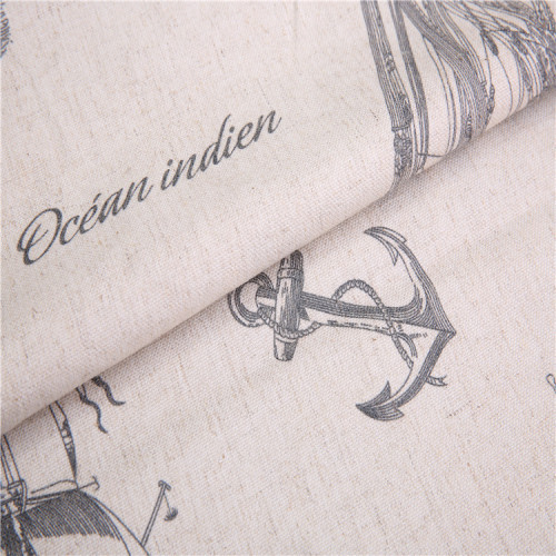 200gsm printed faux linen curtain fabrics