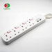 smart extension socket 2 USB port 6 outlet power strip with overload protection