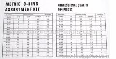 404 PC Metric O-Ring Assortment