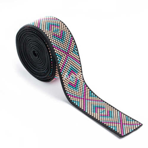 Jacquard coated silicone woven elastic tape band