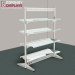 Adjustable Shelves Two Side Metal Floor Clothes Display Rack Display Stand