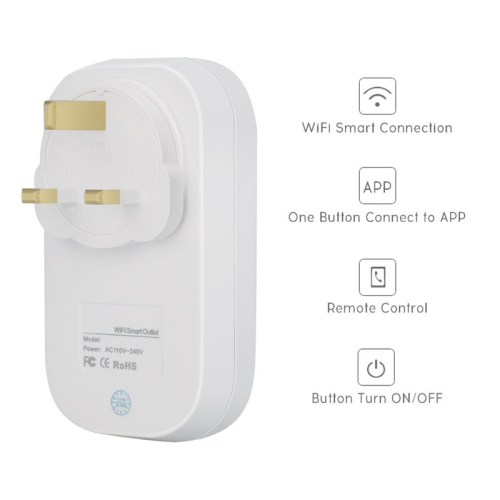 Smart WiFi Socket Outlet Compatible with Amazon Alexa Google Assistant Electronics Controller X4 UK