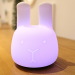 New Portable Co-Sleeping Bunny Night Light Soft Silicone Angora Rabbit Nightlight Energy Efficient LED Light