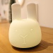 New Portable Co-Sleeping Bunny Night Light Soft Silicone Angora Rabbit Nightlight Energy Efficient LED Light