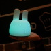 New Portable Co-Sleeping Bunny Night Light Soft Silicone Angora Rabbit Nightlight Energy Efficient LED Light