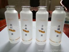 Cosmetic bottle high temperature screen printing Cosmetic bottle screen printing gold stamping