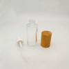 30ml clear frosted glass bottle with bamoo lid cosmetic bottle packaging bamboo bottle customized bottle spray