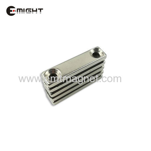 Sintered NdFeB Strong Magnet Countersink Block magnet Rare Earth Permanent Magnet hole Neodymium Magnets