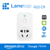 LaneTop Works with Amazon Alexa Wifi Smart Plug Smart Switch Smart Home Wireless Wall Electric Socket X22 CH