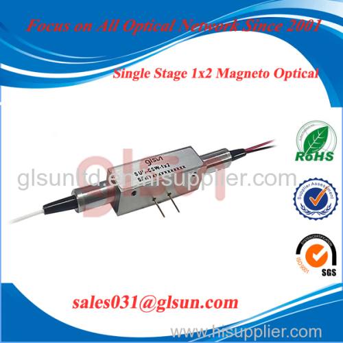 Single stage 1x2 Magneto Optical Switch Fiber Switch
