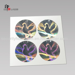 Custom 3d hidden text tamper proof hologram stickers