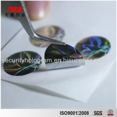 Custom 3d hidden text tamper proof hologram stickers