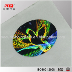 Custom 3d hidden text tamper proof hologram stickers