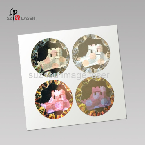 Destructible anti-fake custom holographic sticker