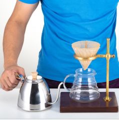 stainless steel long spout pour over coffee pot