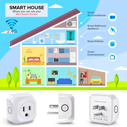 Wifi Mini Smart Outlet Compatible with Alexa Echo & Google Home