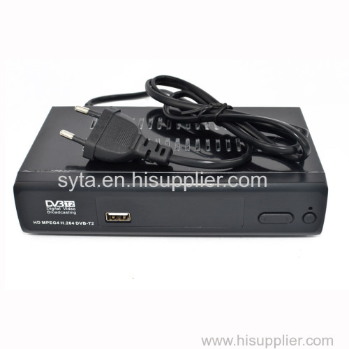 DVB T2 Tuner MPEG4 DVB-T2 HD Compatible set top box TV Receiver W/RCA/PAL/NTSC Auto Conversion box RUSSIA/EUROPE/THAILAN