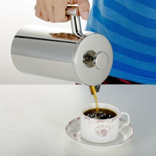 Double wall french press coffee pot