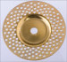 Electroplated diamond grinding wheel depressed center