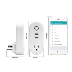 WiFi Remote Control Smart Wall Socket With 2 USB