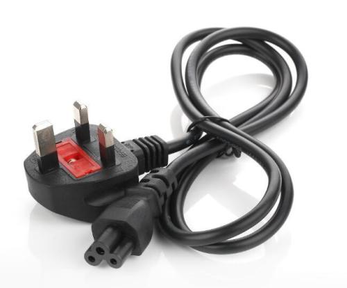 AC power supply cord uk 3 pin plug to cloverleaf c5