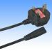 IEC C7 220V UK 3pin female power cord