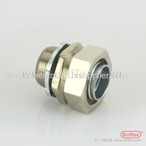 LIQUID TIGHT NICKEL PLATED BRESS STRAIGHT CONNECTOR