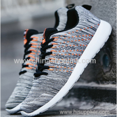 Charcoal Sport Casual Shoes with Fly Knitting Upper and Moulded Sole