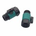 Plastic garden water hose tap connector with valve