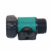 Plastic garden water hose tap connector with valve