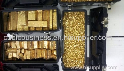 copper cathodes and gold bars/nuggets